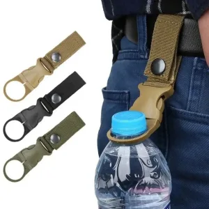 Tactical Buckle Hook Water Bottle Holder Belt Clip Carabiners Camping Outdoor Portable Hook Rack Gear Clip Holder