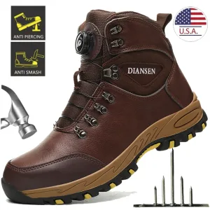 Non Slip Safety Boots for Men Work Anti-smash Indestructible Shoes Steel Toe Protective Anti-puncture Man Work Safety Boots