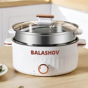 3L Portable Electric Rice Cooker 110V US Multifunctional Double Layer Pan Non-stick Cookware for Kitchen and Home Appliance