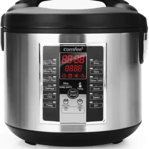 Rice Cooker, Slow Cooker, Steamer, Stewpot, Sauté All in One (12 Digital Cooking Programs) Multi Cooker (5.2Qt ) Large Capacity.